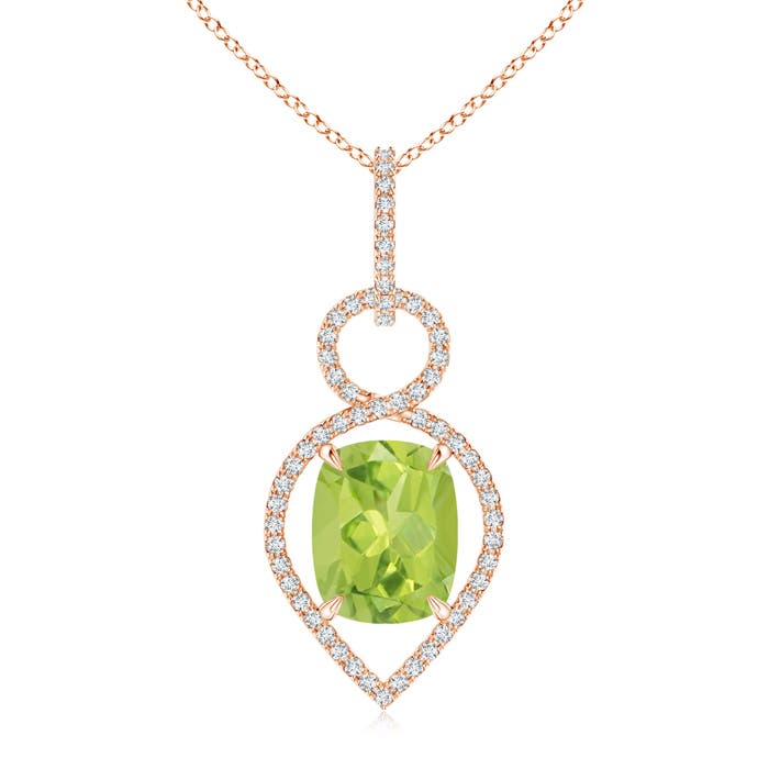 AA - Peridot / 3.2 CT / 14 KT Rose Gold