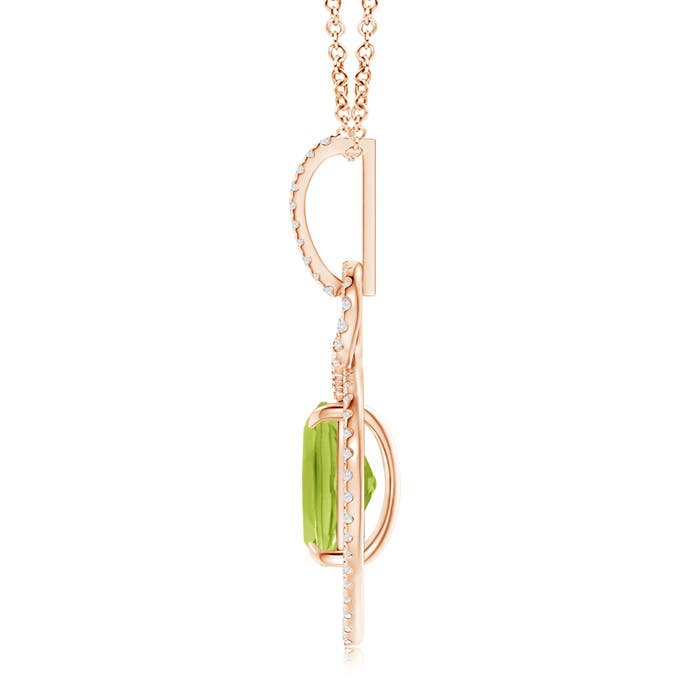 AA - Peridot / 3.2 CT / 14 KT Rose Gold