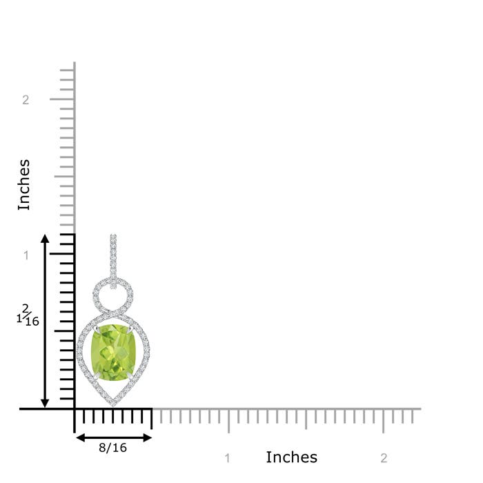 AA - Peridot / 3.2 CT / 14 KT White Gold