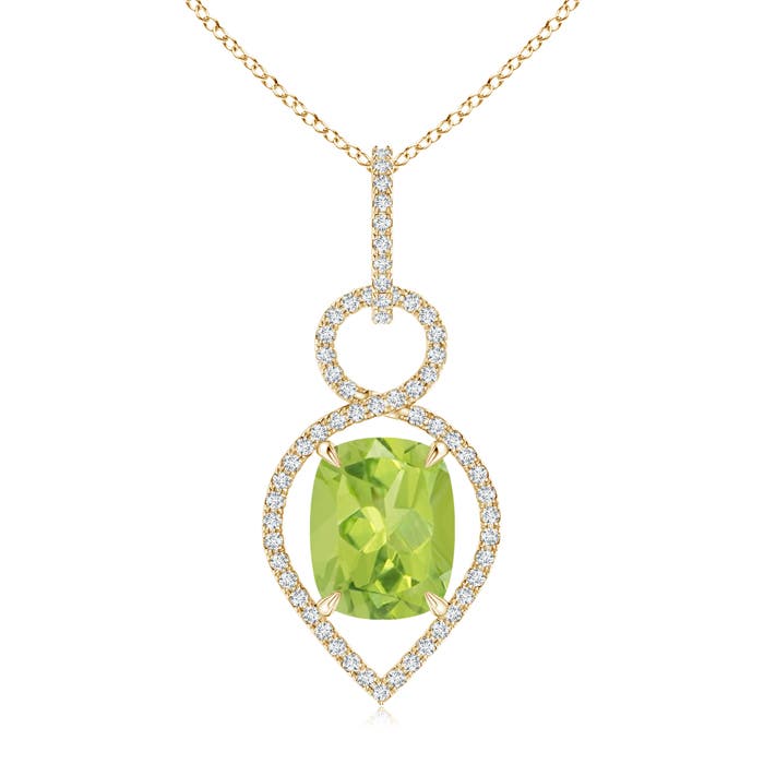 AA - Peridot / 3.2 CT / 14 KT Yellow Gold