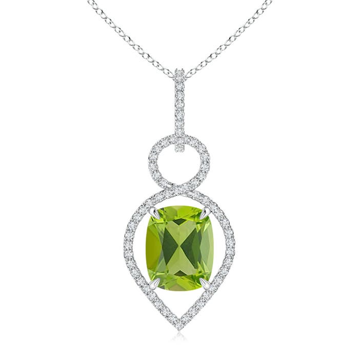 AAA - Peridot / 3.2 CT / 14 KT White Gold