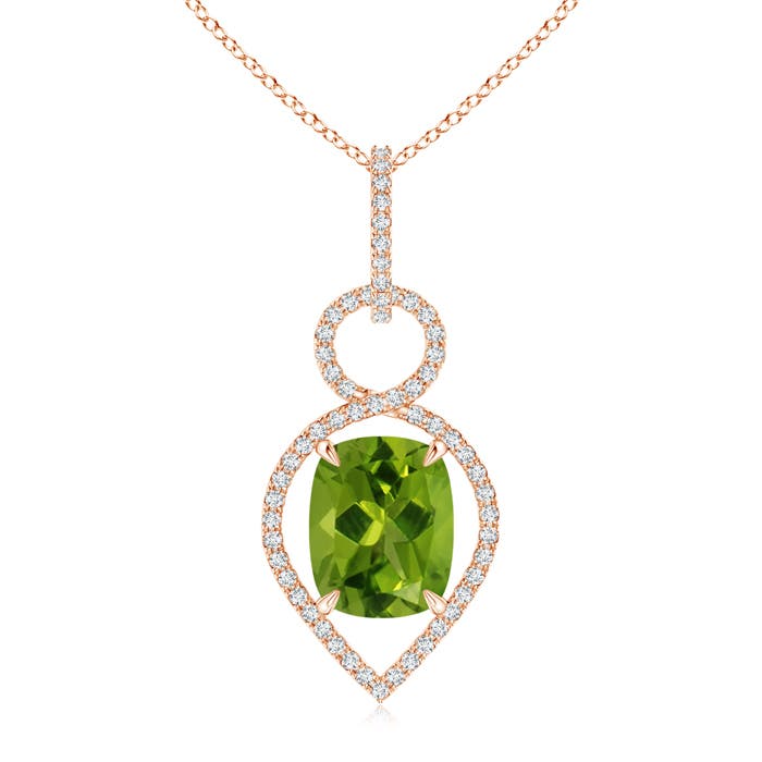 AAAA - Peridot / 3.2 CT / 14 KT Rose Gold