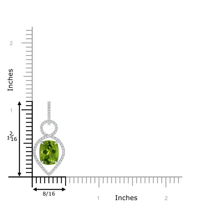 AAAA - Peridot / 3.2 CT / 14 KT White Gold