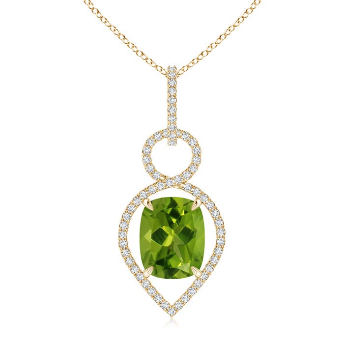 AAAA - Peridot / 3.2 CT / 14 KT Yellow Gold