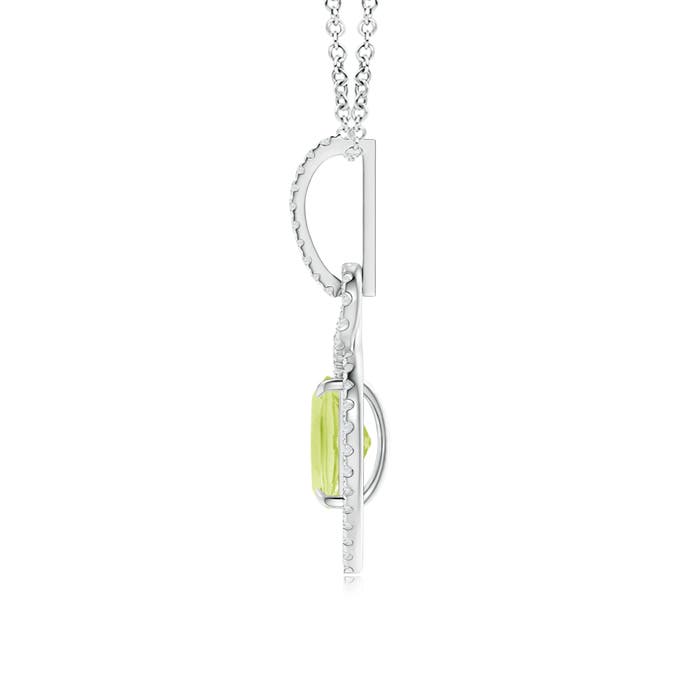 A - Peridot / 1.69 CT / 14 KT White Gold