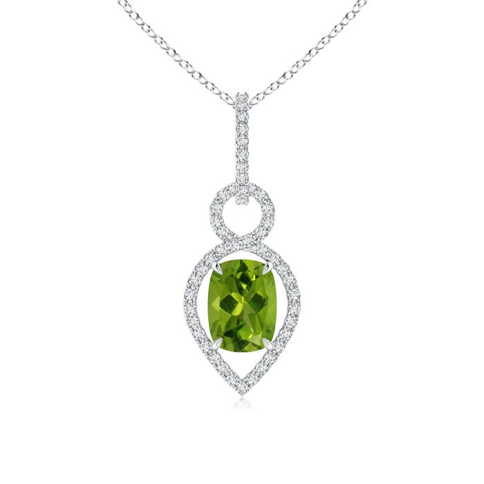 AAAA - Peridot / 1.69 CT / 14 KT White Gold