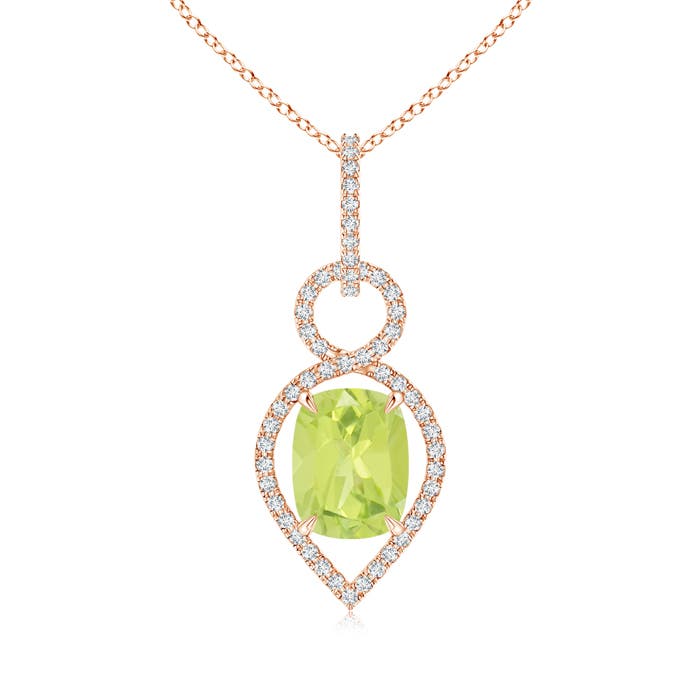 A - Peridot / 2.37 CT / 14 KT Rose Gold