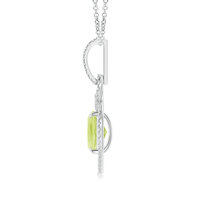 A - Peridot / 2.37 CT / 14 KT White Gold