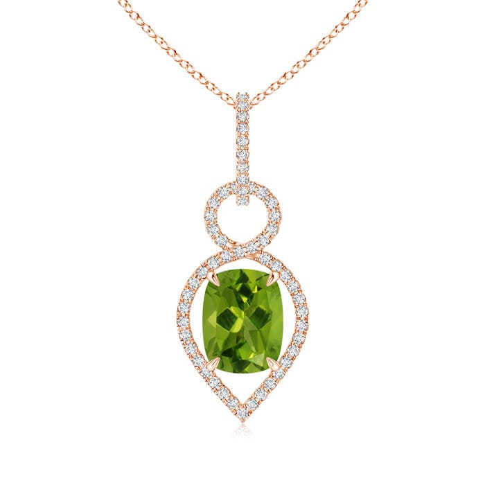 AAAA - Peridot / 2.37 CT / 14 KT Rose Gold