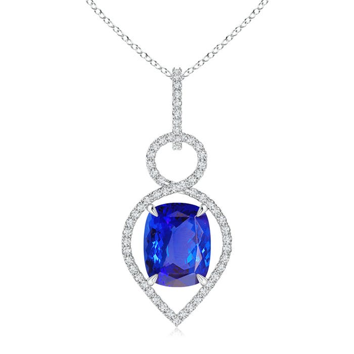 AAA - Tanzanite / 2.9 CT / 14 KT White Gold