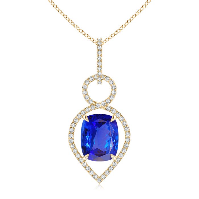 AAA - Tanzanite / 2.9 CT / 14 KT Yellow Gold