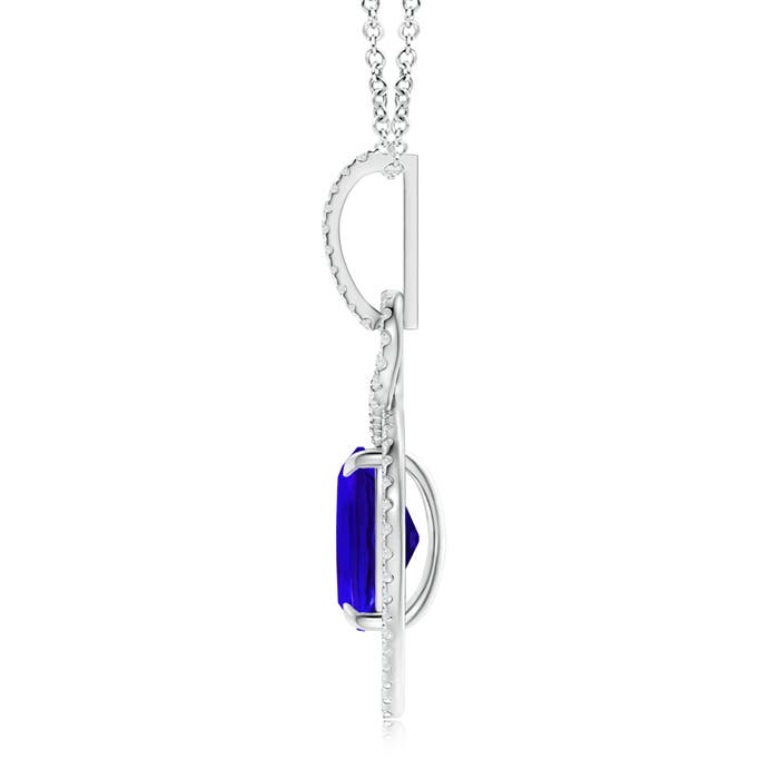 AAAA - Tanzanite / 2.9 CT / 14 KT White Gold