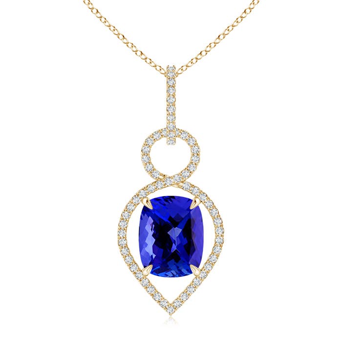 AAAA - Tanzanite / 2.9 CT / 14 KT Yellow Gold