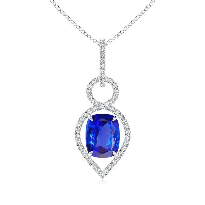 AAA - Tanzanite / 2.72 CT / 14 KT White Gold