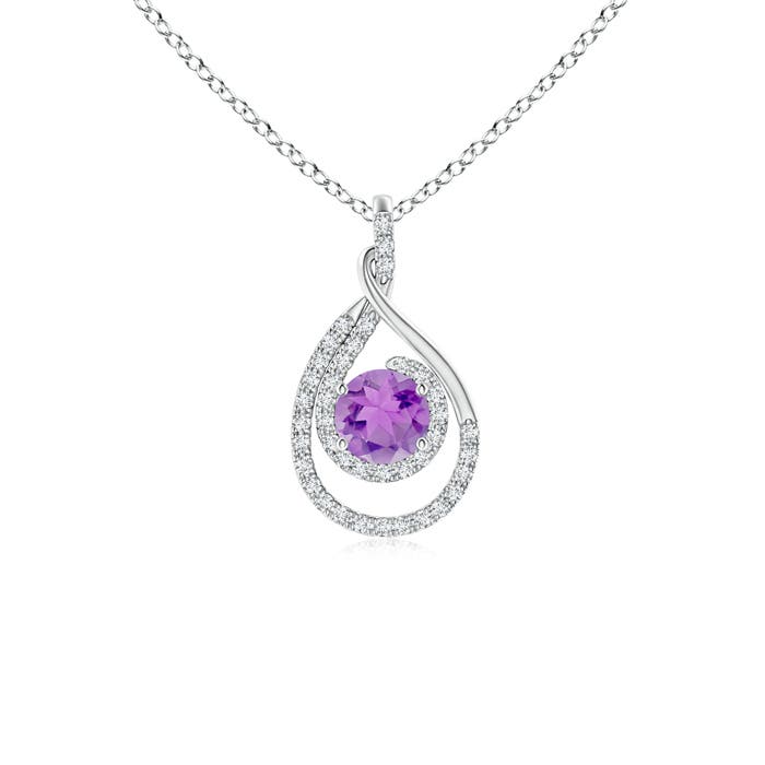 A - Amethyst / 0.65 CT / 14 KT White Gold