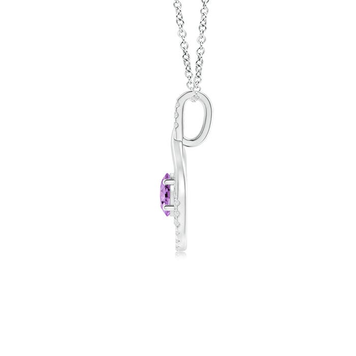 A - Amethyst / 0.65 CT / 14 KT White Gold