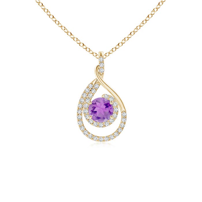 A - Amethyst / 0.65 CT / 14 KT Yellow Gold