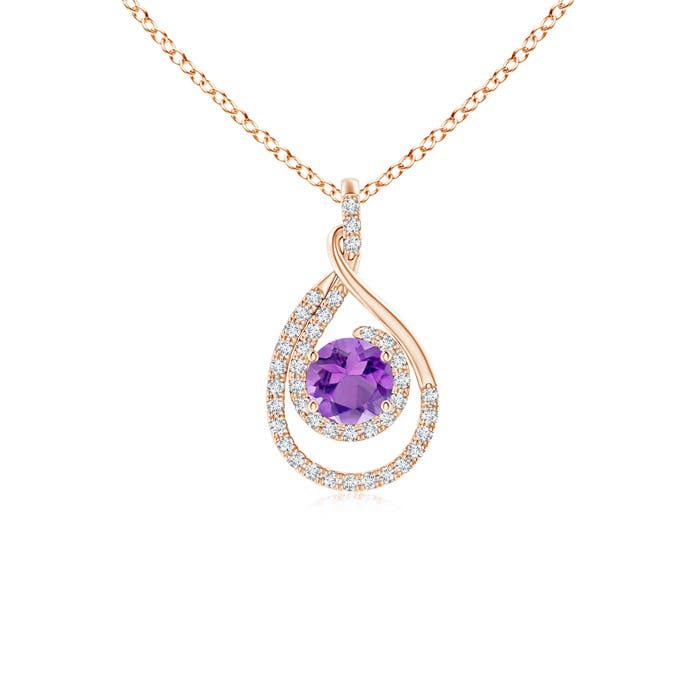 AA - Amethyst / 0.65 CT / 14 KT Rose Gold