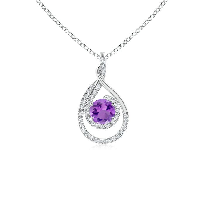 AA - Amethyst / 0.65 CT / 14 KT White Gold