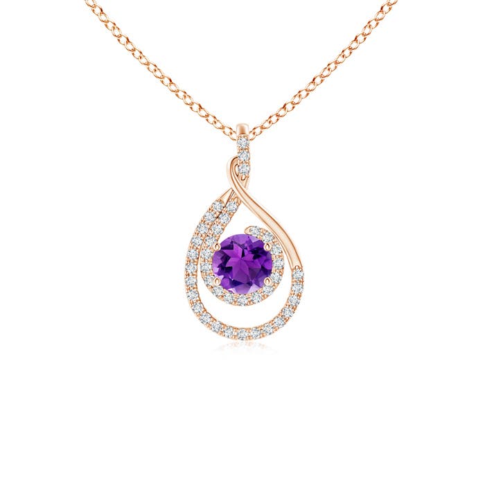 AAA - Amethyst / 0.65 CT / 14 KT Rose Gold
