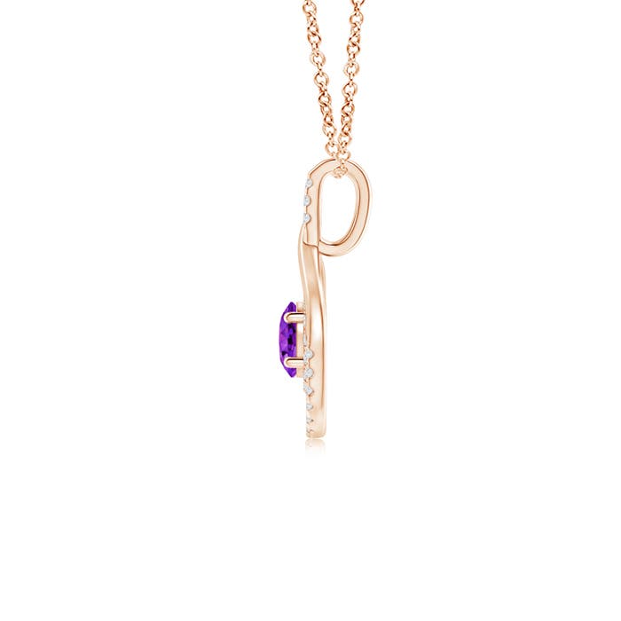 AAA - Amethyst / 0.65 CT / 14 KT Rose Gold