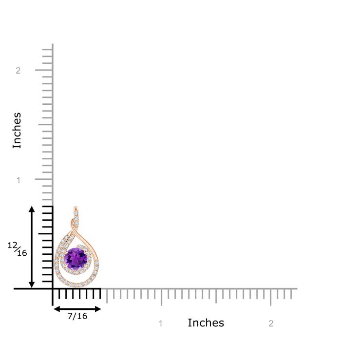 AAA - Amethyst / 0.65 CT / 14 KT Rose Gold