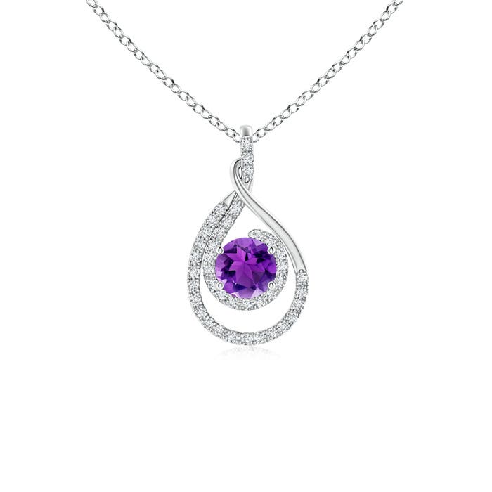 AAA - Amethyst / 0.65 CT / 14 KT White Gold