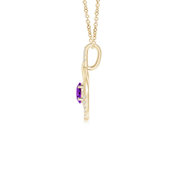 AAA - Amethyst / 0.65 CT / 14 KT Yellow Gold