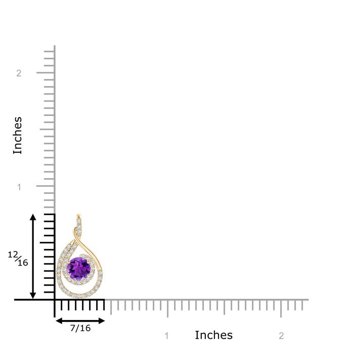 AAA - Amethyst / 0.65 CT / 14 KT Yellow Gold