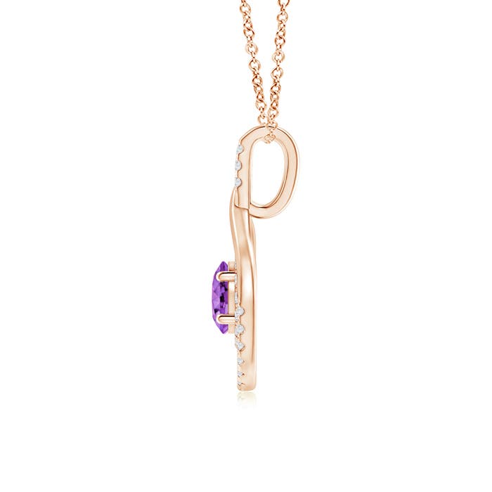 AA - Amethyst / 1.12 CT / 14 KT Rose Gold