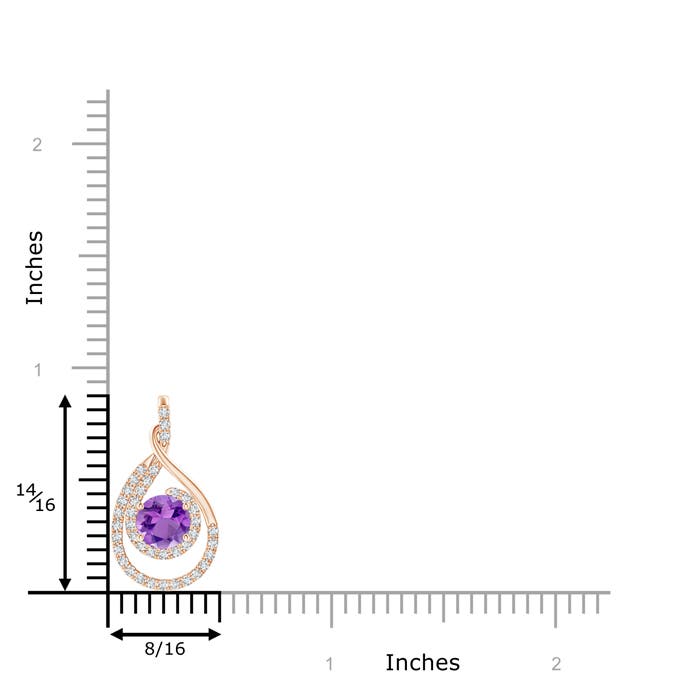 AA - Amethyst / 1.12 CT / 14 KT Rose Gold