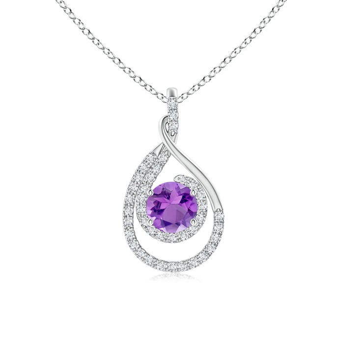 AA - Amethyst / 1.12 CT / 14 KT White Gold