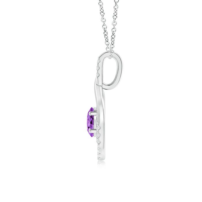 AA - Amethyst / 1.12 CT / 14 KT White Gold