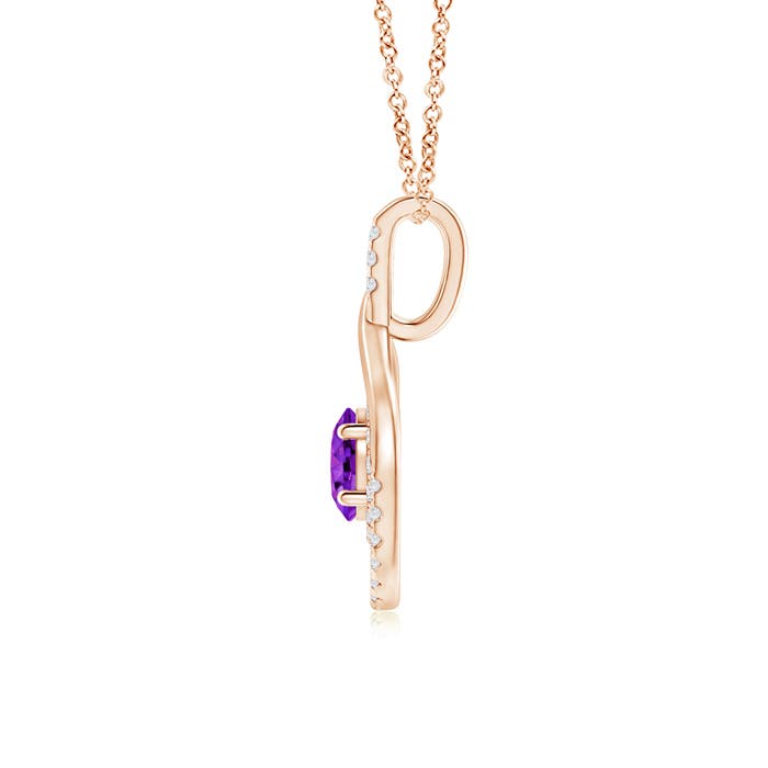 AAA - Amethyst / 1.12 CT / 14 KT Rose Gold