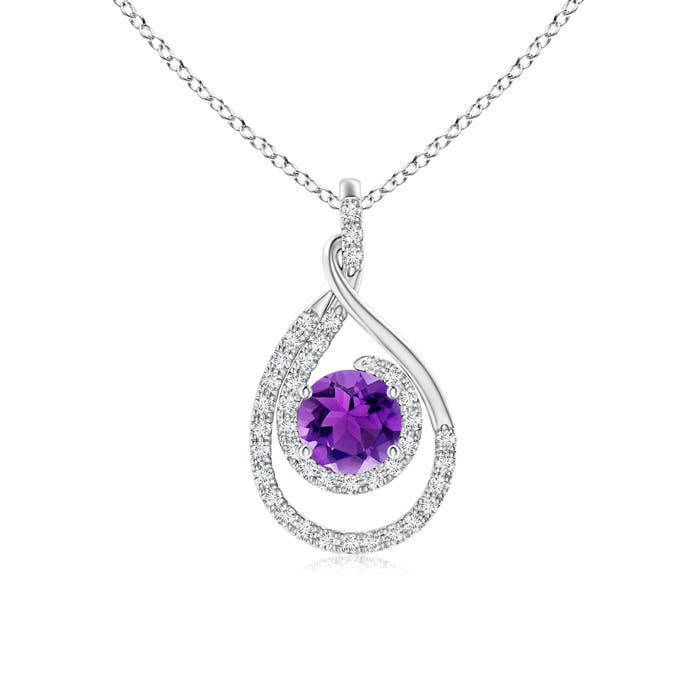 AAA - Amethyst / 1.12 CT / 14 KT White Gold