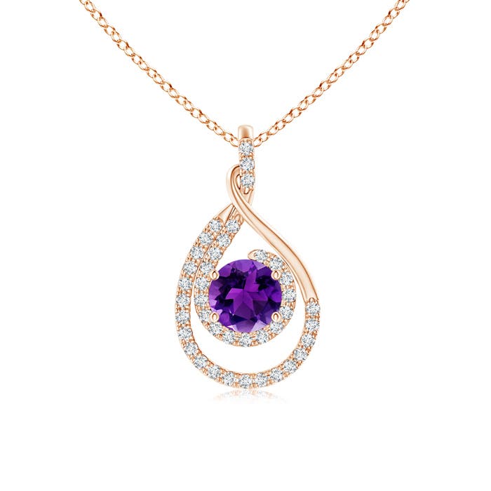 AAAA - Amethyst / 1.12 CT / 14 KT Rose Gold