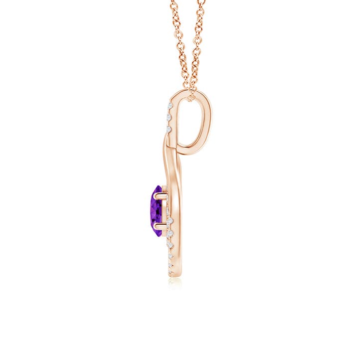 AAAA - Amethyst / 1.12 CT / 14 KT Rose Gold