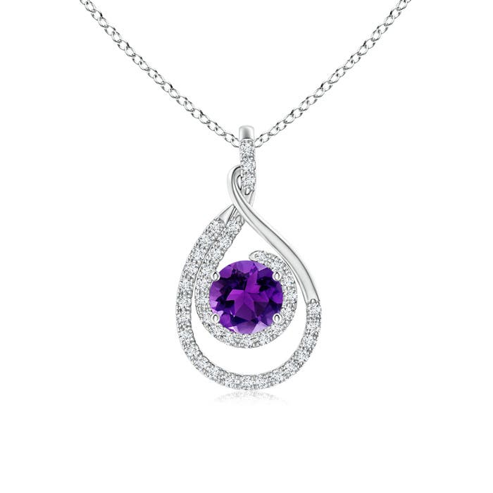 AAAA - Amethyst / 1.12 CT / 14 KT White Gold