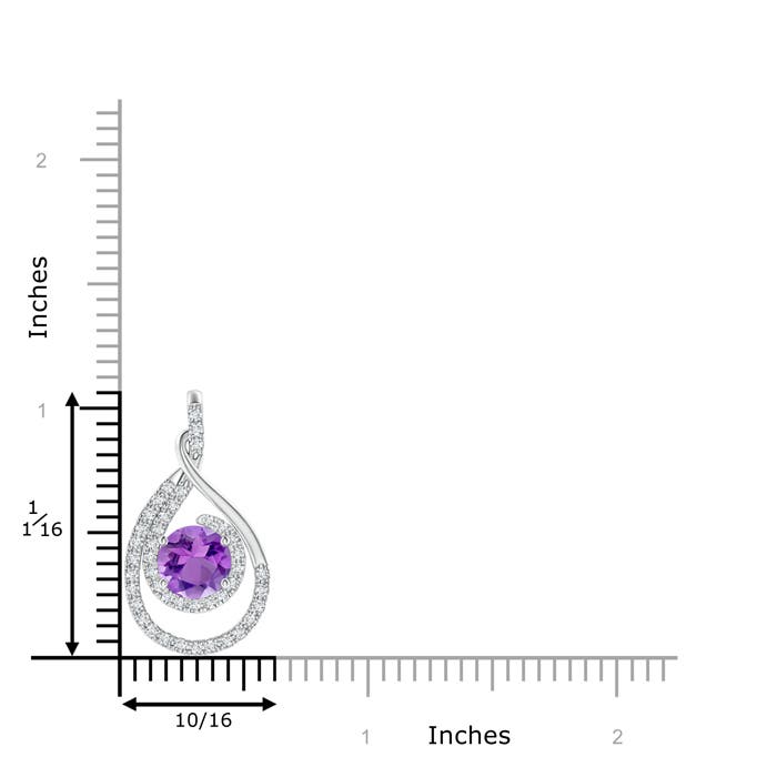 AA - Amethyst / 1.58 CT / 14 KT White Gold