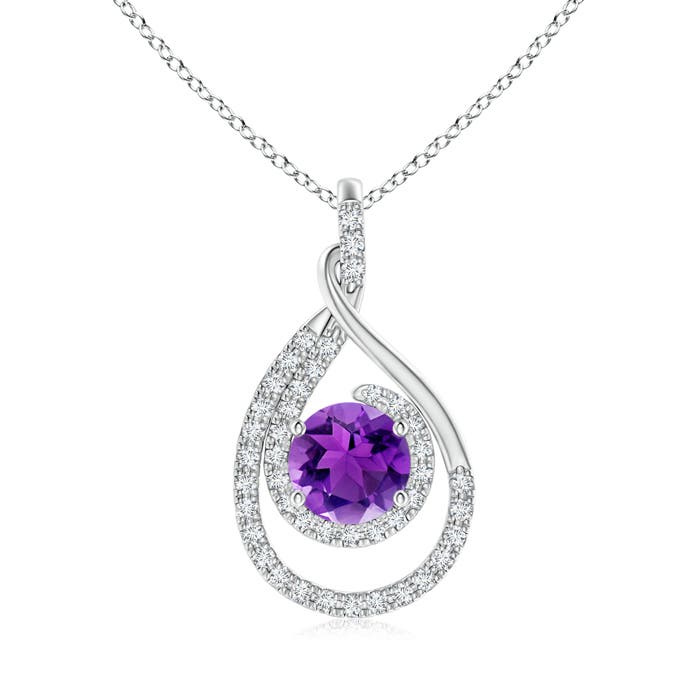 AAA - Amethyst / 1.58 CT / 14 KT White Gold