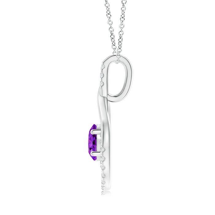 AAA - Amethyst / 1.58 CT / 14 KT White Gold