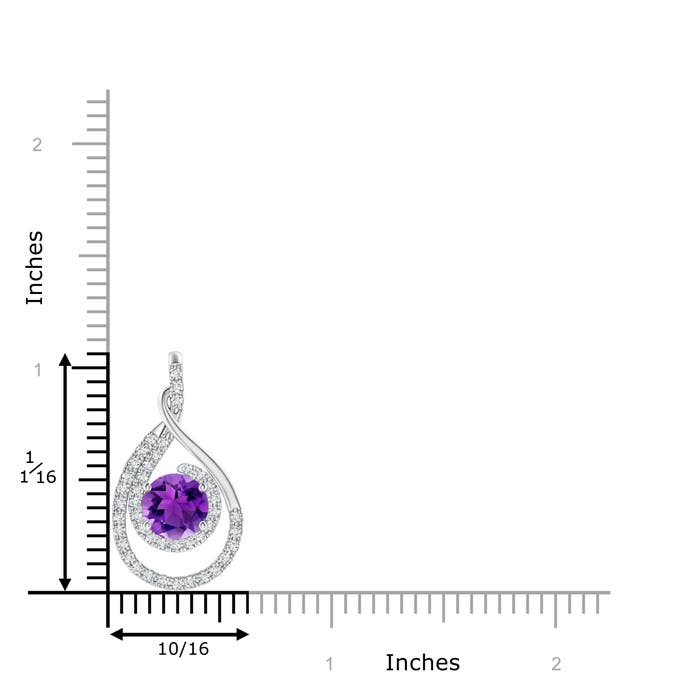 AAA - Amethyst / 1.58 CT / 14 KT White Gold