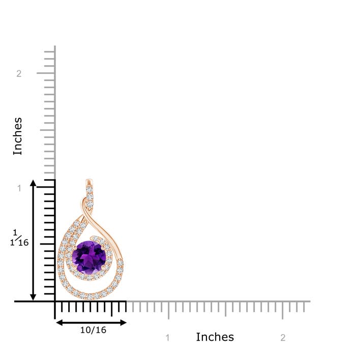 AAAA - Amethyst / 1.58 CT / 14 KT Rose Gold