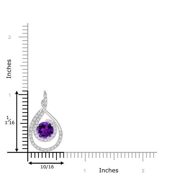 AAAA - Amethyst / 1.58 CT / 14 KT White Gold