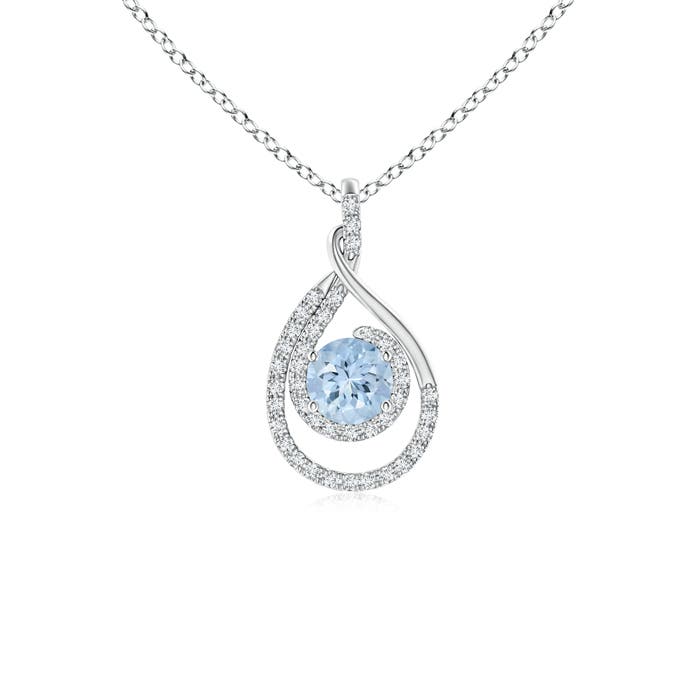 AA - Aquamarine / 0.6 CT / 14 KT White Gold