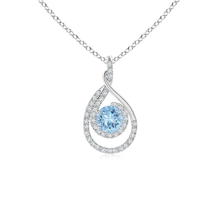 AAA - Aquamarine / 0.6 CT / 14 KT White Gold