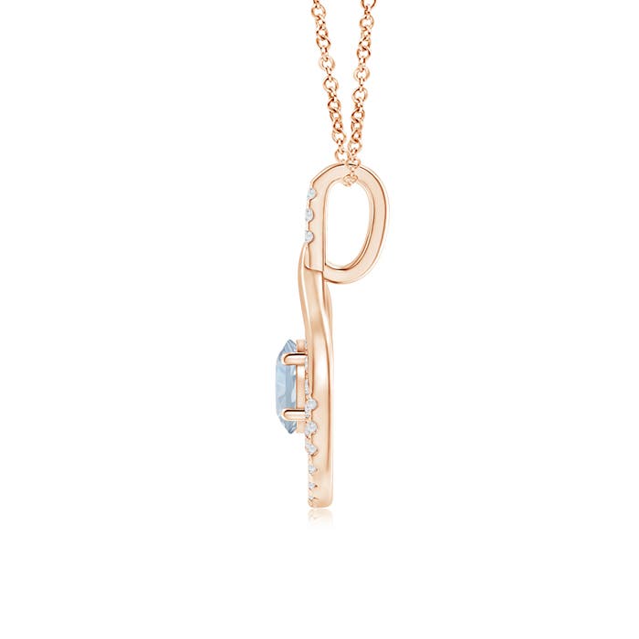 A - Aquamarine / 1.04 CT / 14 KT Rose Gold