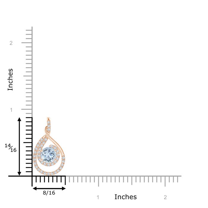 A - Aquamarine / 1.04 CT / 14 KT Rose Gold