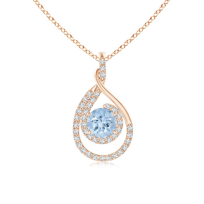 AA - Aquamarine / 1.04 CT / 14 KT Rose Gold