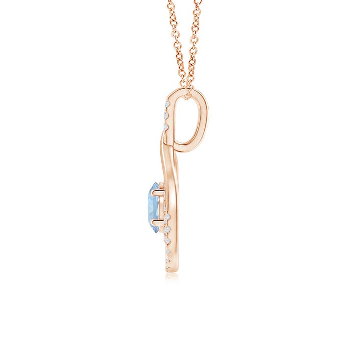 AA - Aquamarine / 1.04 CT / 14 KT Rose Gold